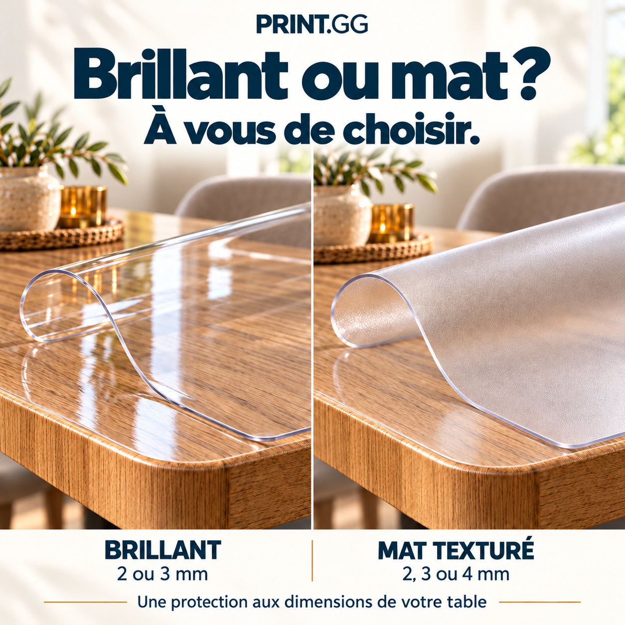 Brillant et mat