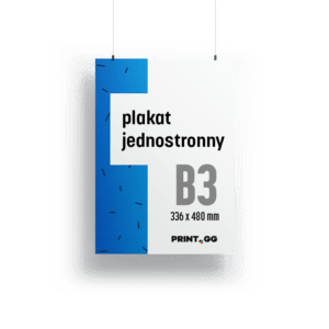 Plakaty jednostronne B3 (336 x 480 mm)