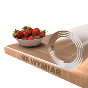 mata ochronna 2 mm na stol z zaokrąglonymi rogami