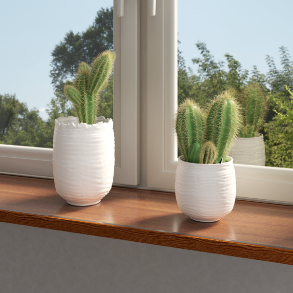 mata ochronna 2 mm na stol z zaokrąglonymi rogami teksturowana szroniona