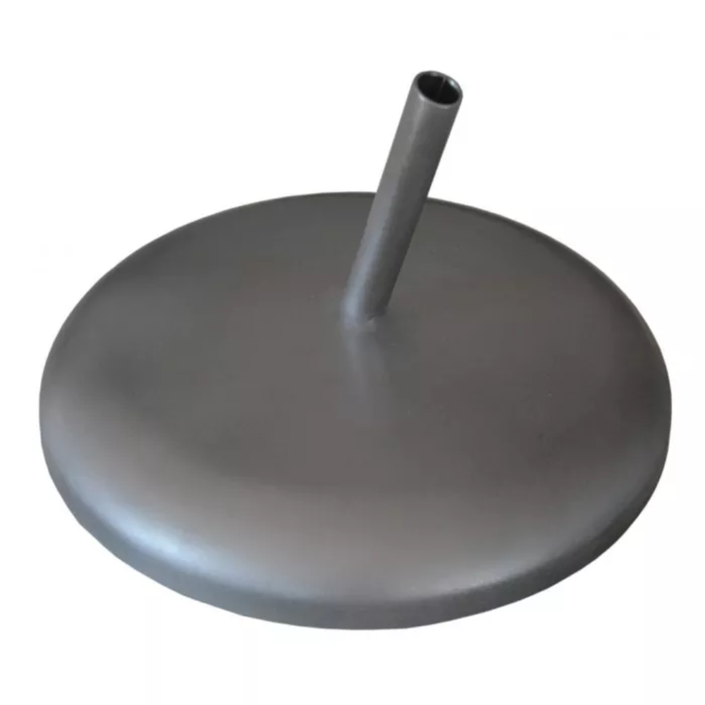 Cabinet base for 1 flag - slanted - silver