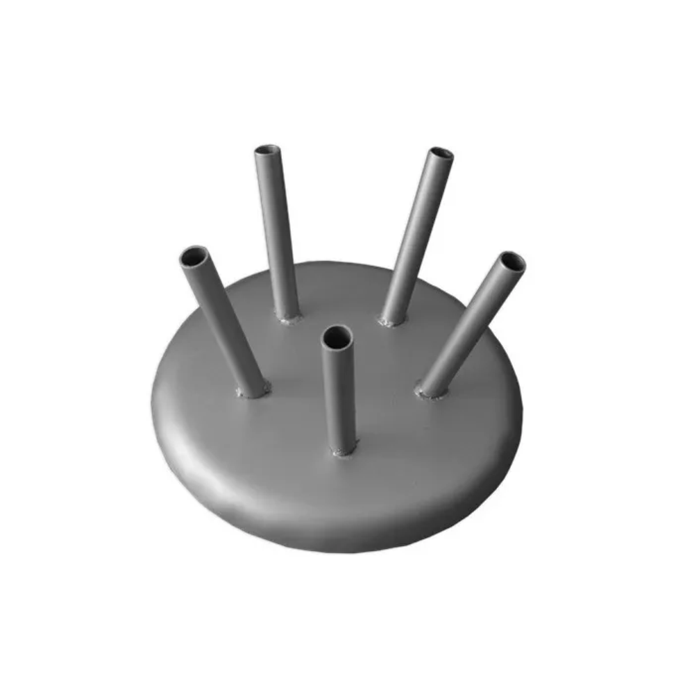 Cabinet base for 5 flags - silver