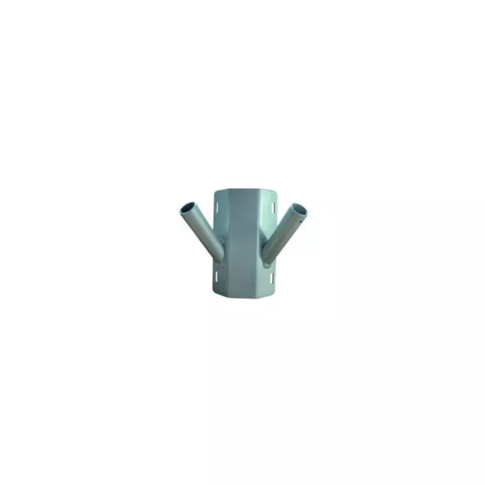 Powder-coated double-arm lantern bracket