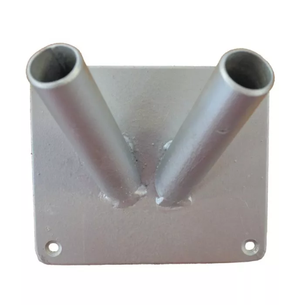 Double wall bracket - for 2 flags for facades - rectangular