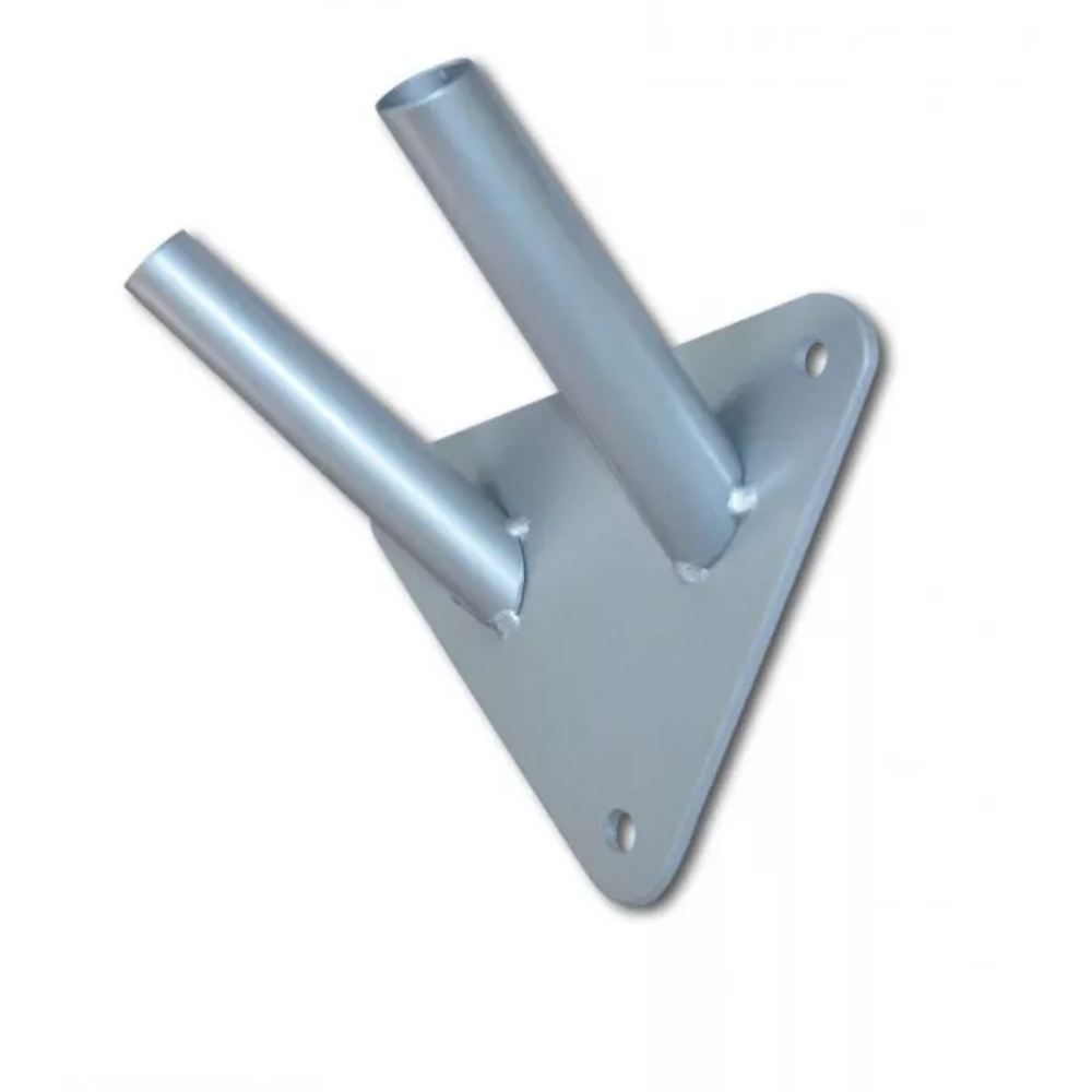 Double wall bracket - for 2 flags on the façade - triangular