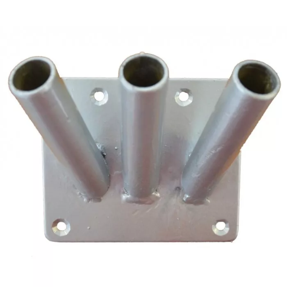 Triple wall bracket - for 3 flags on the façade - rectangular
