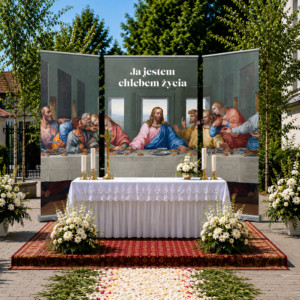 Kompletny ołtarz na Boże Ciało - wzór 03