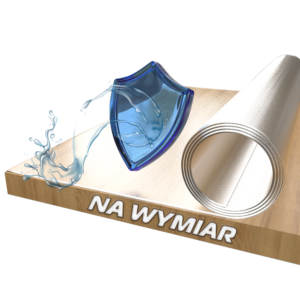 mata ochronna 2 mm na stol z zaokrąglonymi rogami teksturowana szroniona