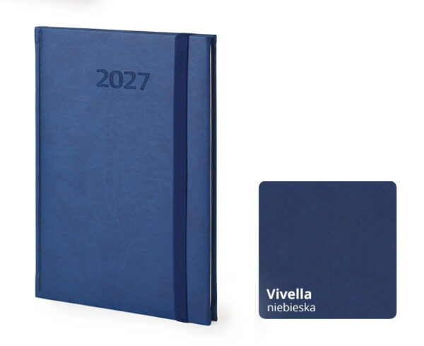Kalendarz książkowy Tygodniowy z notesem z gumką A5 Vivella