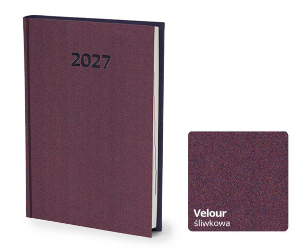 Kalendarz książkowy Dzienny A5 Velour