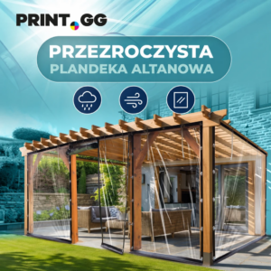 Plandeka altanowa - deszcz, wiatr i widok; wizualizacja
