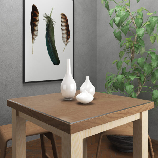 mata ochronna 2 mm na stol z zaokrąglonymi rogami