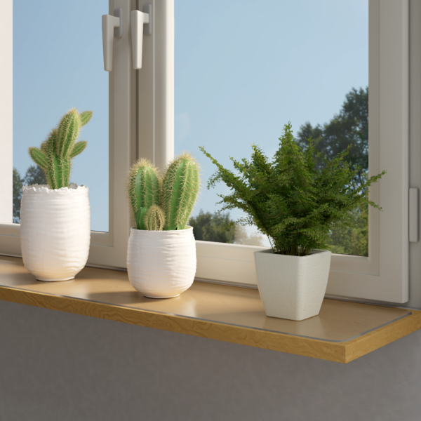 mata ochronna 2 mm na stol z zaokrąglonymi rogami teksturowana szroniona