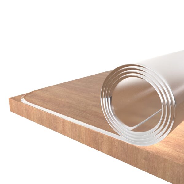 mata ochronna 2 mm na stol z zaokrąglonymi rogami teksturowana szroniona