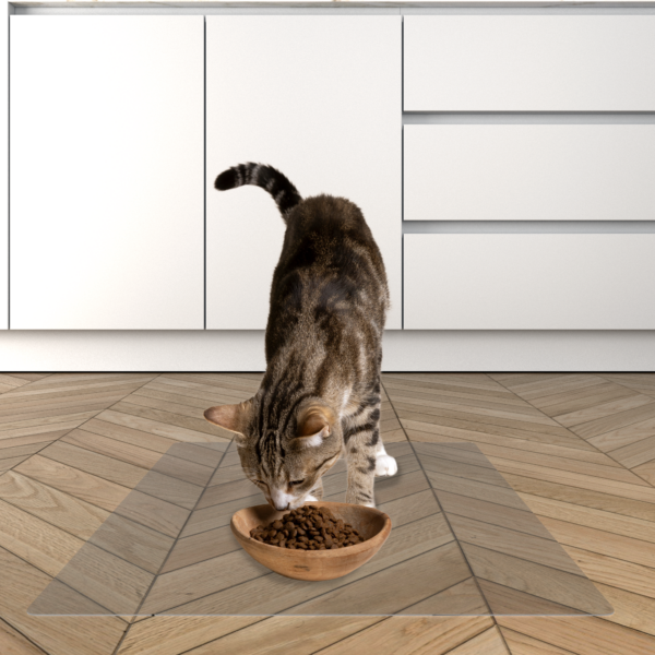 mata ochronna 2 mm na stol z zaokrąglonymi rogami teksturowana szroniona